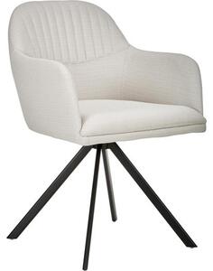 Sedia con braccioli girevole imbottita Lola