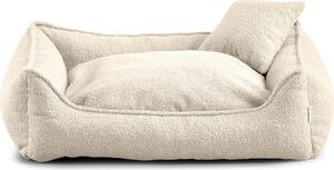 Cuccia per cani di taglia media Bear - Cuscino lavabile per cani - Con cuscino piccolo incluso - A scelta per colore e taglia (L - 90x75, crema)