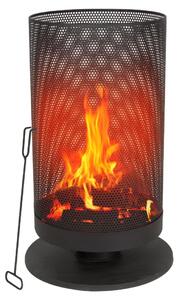 BBQ Collection cesto per il fuoco con parascintille 44,5 x 72,5 cm - stufa da patio con attizzatoio - pozzo di fuoco per esterni per giardino e patio - Acciaio al carbonio