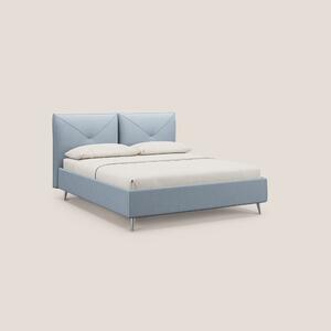 Adone letto imbottito contenitore a doppia pannellatura in bouclet imp