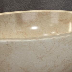 Lavabo bango in marmo colore crema 45cm Litos-LEC40 - KAMALU