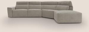 Clark Divano angolare con opzione relax elettrico in tessuto smacchiab