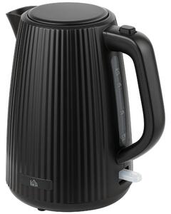 HOMCOM Bollitore Elettrico 1,7L 2200W con Filtro Anticalcare Rimovibile, Spegnimento Automatico e Base Girevole 360°, Nero | Aosom Italy