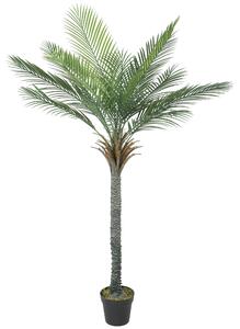 HOMCOM Pianta Artificiale Decorativa 180 cm, Palma Artificiale con Vaso e Foglie, per Interni, Verde | Aosom Italy