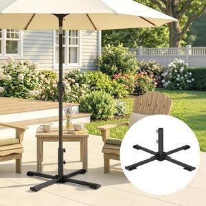 VivaGarden Base per Ombrellone Pieghevole a Croce 38-48 mm supporto patio colore Grigio Scuro
