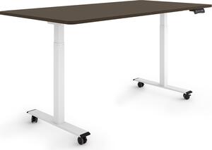 ESMART Germany ERX-122WE 160x80cm Decorazione ebano Scrivania ergonomica regolabile in altezza su ruote Regolabile elettricamente in altezza in modo continuo 78,5-127,5 cm 3 x memoria Ricordo attività Doppio motore