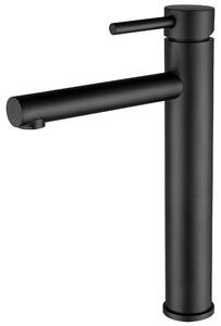 Miscelatore monocomando nero opaco per lavabo