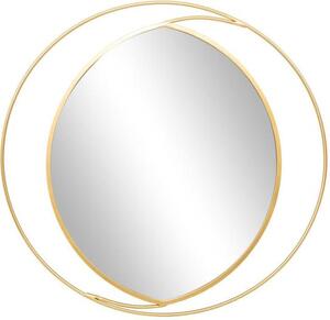 Specchio ovale da parete con cornice in metallo dorato Anna