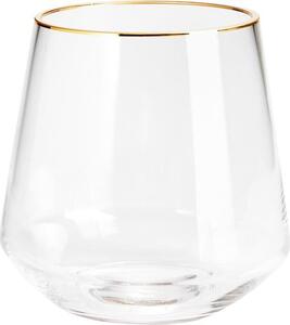 Vaso in vetro soffiato con bordo dorato Joyce