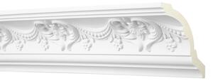 2 metri di profilo decorativo 80x80 mm - Modanatura inPoliuretanocon motivo, bianca, resistente agli urti - AA355 Hexim Perfect - Modanatura angolare, modanatura decorativa, profilo a stucco, modanatura ornamentale