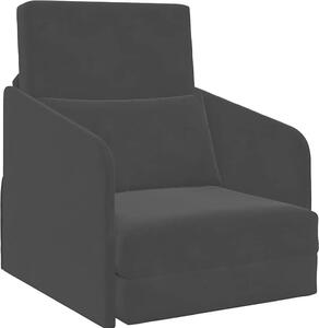 Divano letto Nero 65 x 80 x 83 cm Velluto