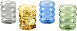 Set 4 bicchieri in vetro soffiato Bubbly