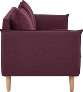 DecHome Divano 3 Posti Scandinavo in Tessuto Dimensioni 188x82x84 cm colore Viola - Ibiza