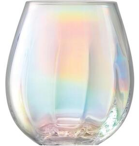 Bicchiere in vetro soffiato con riflessi madreperlacei Pearl 4 pz