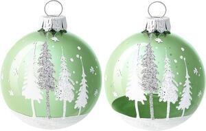 Set 6 palline di Natale in vetro soffiato Vert Ø 8 cm
