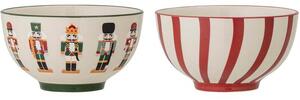 Set 2 ciotole con motivo schiaccianoci Jolly