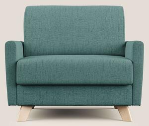 Edgar poltrona letto in tessuto felis impermeabile T03 verde acqua