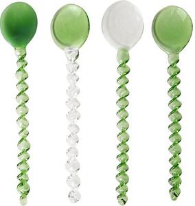 Set 4 cucchiai in vetro Emeralds