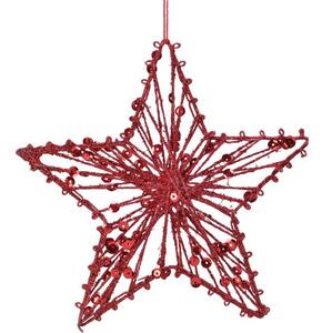 Ciondoli decorativi Red Star 2 pz