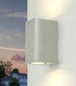 Lampada da parete per esterni Up Down IP44 Argento GU10 Alluminio Moderno AALBORG Lampada da parete per esterni Cortile Casa