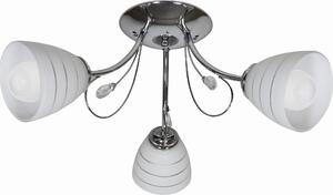 Lampada da soffitto SIMPLI cromata bianca 3xE27x40W in metallo, dimensioni: 23x54x54 cm, IP20, Candellux