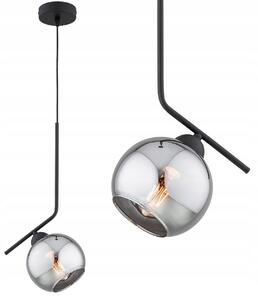 Lampada a sospensione KAR-LIGHTING a 1 luce, nera, in vetro e metallo, regolabile in altezza – Illuminazione d'accento per sala da pranzo, corridoio, cucina, E27