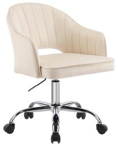 Elegante sedia da ufficio in velluto con funzione girevole