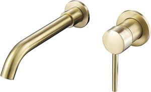 Rubinetto per lavabo in ottone spazzolato, miscelatore monocomando