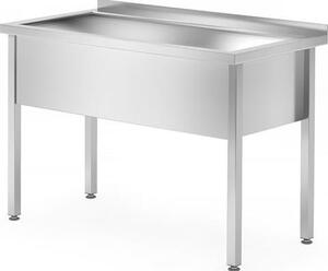 HENDI Lavello singolo - saldato, profondità 700 mm, vasca 300 mm, Profi Line, 1000x700x(H)850mm