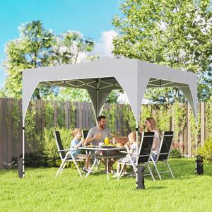 VivaGarden Gazebo da Giardino 3x3 m Pieghevole in Metallo/Tessuto Oxford colore Grigio Scuro