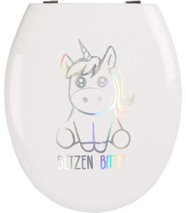 EinhornLiebe - Adesivi per copriwater - PER FAVORE CHIUDERE (25x8 cm). Adesivi decorativi per copriwater