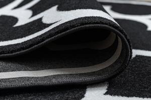 Tappeto SKETCH - F730 nero/crema marocco trifoglio trellis