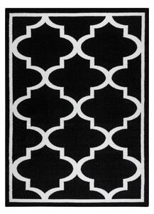 Tappeto SKETCH - F730 nero/crema marocco trifoglio trellis