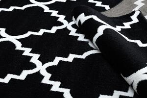 Tappeto SKETCH - F343 nero/crema marocco trifoglio trellis
