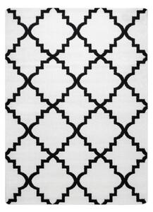 Tappeto SKETCH - F343 crema/nero marocco trifoglio trellis