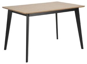 Tavolo da pranzo OXM Classic impiallacciato Coria rovere laccato AC / Rubberwood nero laccato AC