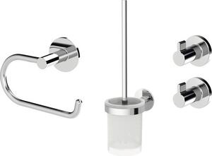 Set da bagno LENZ VIDA ganci, portacarta igienica, scopino per il bagno