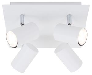 Lampada da soffitto Faretto orientabile escl. 4xGU10 40W bianco metallo Briloner