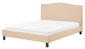 Struttura del letto in poliestere beige imbottito King Size Design tradizionale Beliani