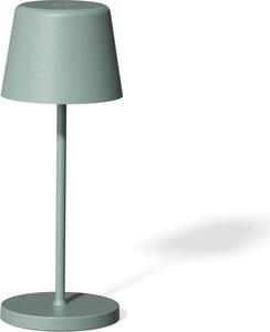 Lampada da tavolo a LED YUYU ALEX, menta opaca, altezza 20,8 cm, Ø 7,6 cm, alluminio fuso