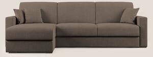 Best Divano letto angolare in tessuto impermeabile T02 marrone