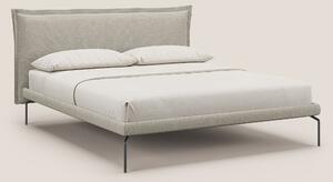 Eric letto imbottito design minimal in morbido tessuto impermeabile T1
