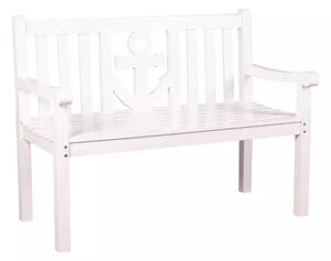 Panchina da giardino Anker mogano bianco