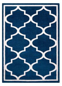 Tappeto SKETCH - F730 blu/bianco marocco trifoglio trellis