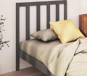 Testiera per Letto Grigia 81x4x100 cm in Legno Massello di Pino