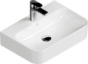 Aqua Bagno lavabo da appoggio in ceramica Lavabo 55cm bianco