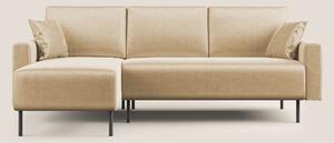Arthur divano moderno angolare in velluto morbido impermeabile T01 bei