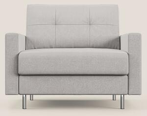 Megan poltrona letto in microfibra smacchiabile T11 grigio chiaro