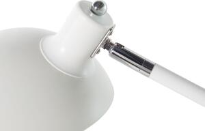 Lampada da scrivania Lampada da tavolo in metallo bianco 80H cm con braccio orientabile Beliani