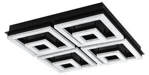 Eglo 99328 FRADELO 1 plafoniera LED 46,5W 520x520mm nero chiaro bianco caldo